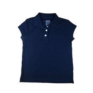 Gymboree Girls Navy Blue Short Sleeve Uniform Polo Shirt, Size 4